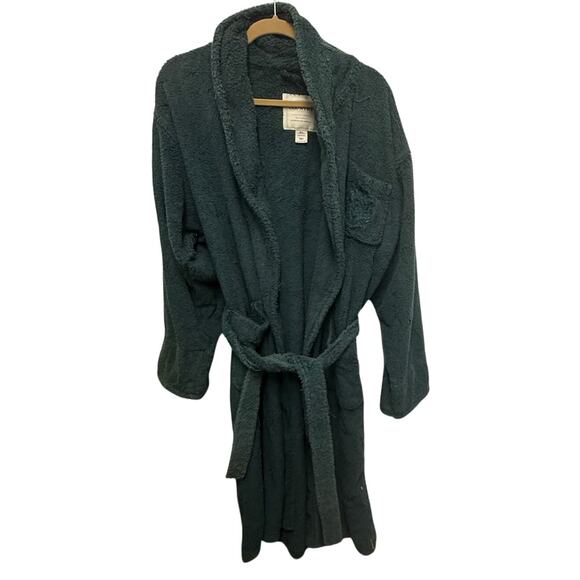 Victoria's Secret Other - Victoria's Secret Country M/L Green Cotton Robe Cozy Y2K Spa Lounge Cottagecore